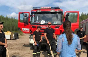 Księżniczka Wiktoria odwiedziła polskich strażaków gaszących pożary w...