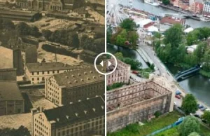 Śródmieście Gdańska na zdjęciach historycznych i współczesnych z drona