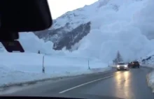 Schodząca lawina zarejestrowana na kamerze w szwajcarskich Alpach.