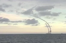 Rosyjski atak rakietowy prowadzony z Morza Kaspijskiego