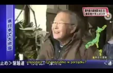 tajfun w Japonii i reakcja starszego pana na odnalezienie przez ekipę ratunkową
