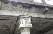 Konserwator zabytków, konsole betonowe i ruina wiaduktu