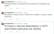„Żart” pani minister.Bobińska „troszczy”się o wagę krytykującego PO dziennikarza