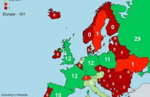 Liczba drapaczy chmur w Europie