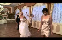 Pierwszy taniec weselny, z druhenkami. Spice girls