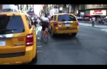 Szalony kolarz w Nowym Jorku