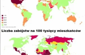 Dostęp do broni na świecie a liczba zabójstw