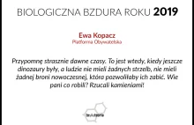 Ewa Kopacz nominowana do Biologicznej Bzdury Roku 2019!