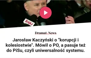 Jarosław Kaczyński o "korupcji i kolesiostwie". Mówił o PO, a pasuje też...