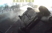 Podwójny przerzut Car accident Belarus