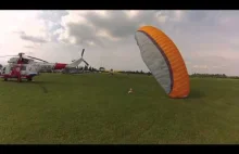 Próba "postawienia" skrzydła paralotni za samolotem AN-2 1000 KM