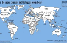 Jak wyglądałby świat, gdyby najludniejsze kraje zajmowały największe terytoria?