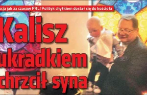 Ryszard Kalisz ukradkiem OCHRZCIŁ SYNA! Mały Ignaś jest już chrześcijaninem