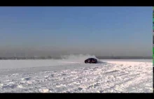 Frozen lake drift, Zegrze drift, snow, ice drift