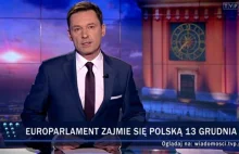 'Wiadomości' pytają 'eksperta' o debatę w PE. 'Lewactwo będzie wycierać...