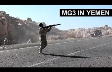 Jemeński Rambo z MG3 na stojaka. Sceny z Jemeńskiej wojny domowej (Styczeń 2017)
