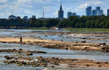 Wisła w Warszawie ma niecałe pół metra i wciąż wysycha. Będzie rekord !