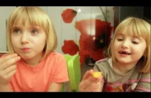 6-latki o egzotycznych owocach (kiwano, mango, kumquat) i testują grę FruitNinja