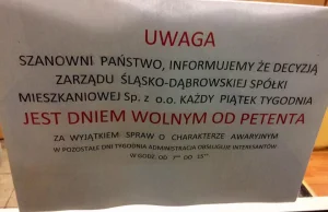 Spółdzielnia robi sobie piątki "dniem wolnym od petenta".