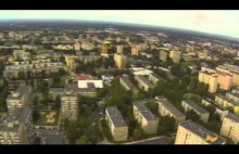 Quadrocopter i panorama Zielonej Góry