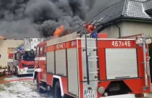 Ogromny pożar zakładu stolarskiego w wielkopolsce (foto)(video)