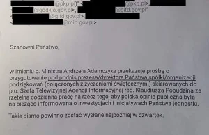 Minister Adamczyk każe szefom państwowych spółek dziękować szefowi TAI. PRL-BiS