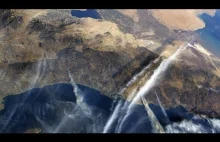 Pożary w Kalifornii - widok z satelity
