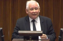 Wyłanczać. Posłowie poprawiają Kaczyńskiego. Będę mówił jak mówię - Polsat...