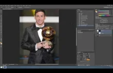 PHOTOSHOP Zmiana twarzy/face swap Leo Messi Cristiano Ronaldo Tutorial...