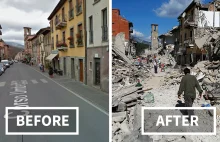 15+ zdjęć przed i po trzęsieniu ziemi we Włoszech.