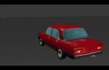 LADA 2105 Blender 3d Russian car model with simply animation
