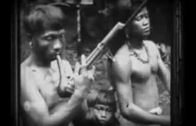 Plemię Dayak, Borneo, Indonesia. Film z 1912 roku.