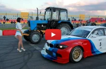 Wyścig BMW z traktorem - kto okaże się lepszy?