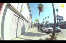 Nieudany atak z maczetą na policjanta w Hollywood