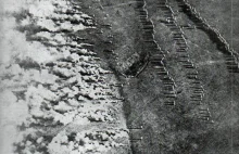 Atak gazowy Niemców widziany z powietrza, 1915 rok