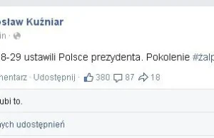 Kuźniar: "Obywatele 18-29 ustawili Polsce prezydenta. Pokolenie #żalpl" :D