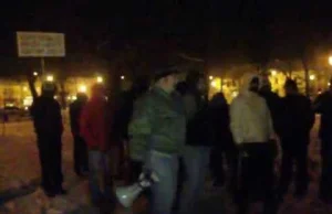 Na polskim biegunie zimna również protestują przeciwko ACTA - Suwałki