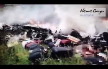 Niepublikowany film samolotu malezyjskiego zesztrzelonego przez separatystów.