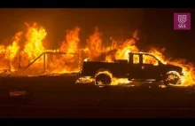 California in fire. Fast-moving fire in Malibu