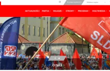 Komunistyczny symbol na oficjalnej stronie SLD