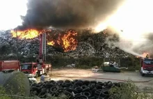 Kolejny pożar składowiska odpadów w Studziankach (woj. podlaskie).