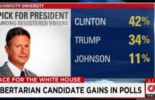 11% dla kandydata Partii Libertariańskiej w sondażu wyborów prezydenckich w USA