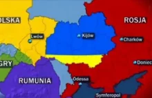 Rosyjska telewizja sugeruje, że w Polsce powstały już mapy z podzieloną Ukrainą