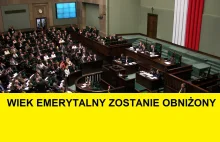 PILNE: Wiek emerytalny zostanie obniżony. Sejm przegłosował prezydencką...