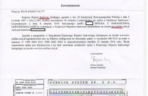 Próba wyłudzenia na Krajowy Rejestr Sądowny