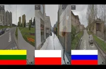 Polska Litwa Rosja porównanie za pomocą Google Street View