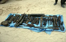 Wydobyto z morza ponad 60 elementów XVII wiecznych pistoletów.
