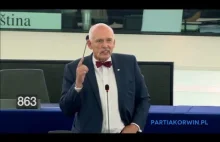Korwin-Mikke masakruje lewactwo w parlamencie europejskim na temat imigrantów