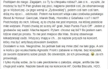 Dziennikarz Gazety Wyborczej żałuje, że na koncercie nie doszło do rozróby.