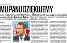 APOLITYCZNOŚĆ polskich uczelni. Nieprzyjęty na doktorat bo współpracuje z Ziobro